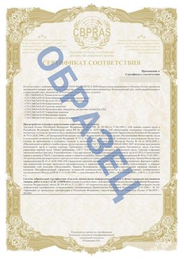 Образец Приложение к СТО 01.064.00220722.2-2020 Березовский Сертификат СТО 01.064.00220722.2-2020 